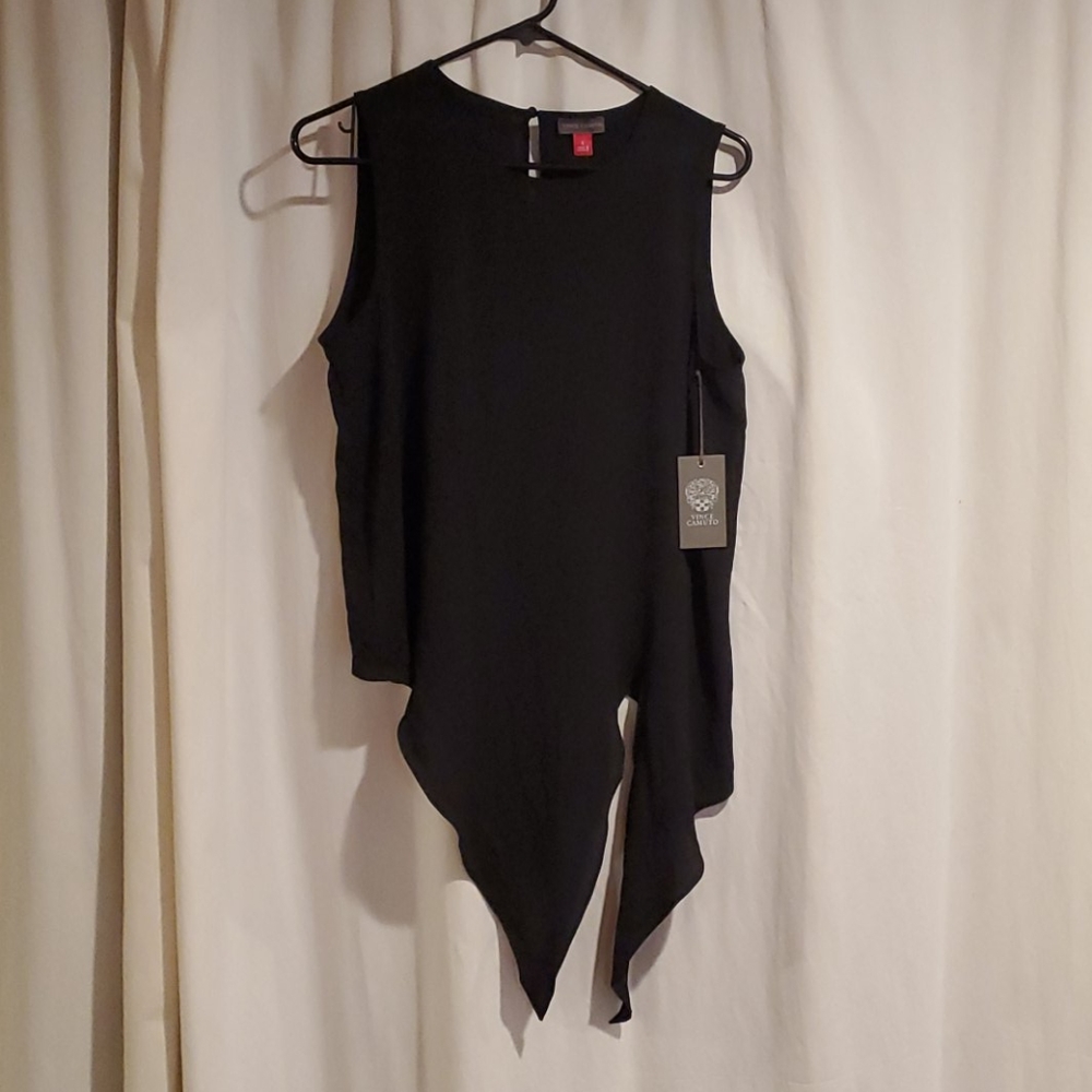 Vince Camuto Waki Tie Detail Textured Blouse